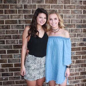 Black and White cheetah skirt